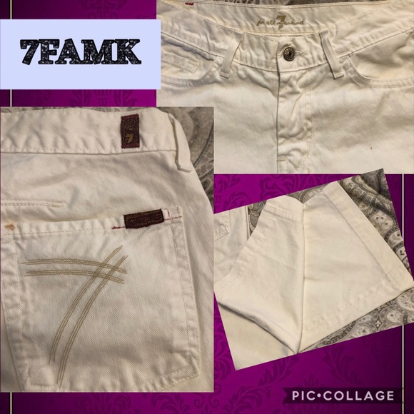 7 For All Mankind Denim - CIRCA ‘03 7FAMK-WHITE DOJO CROP VTG STYLE